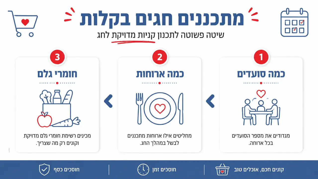 איך בונים רשימת קניות לחג בצורה מסודרת