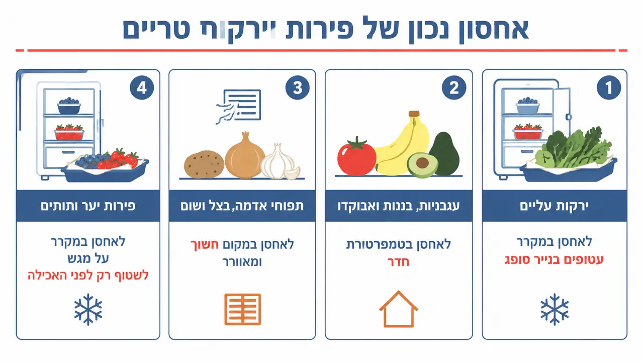 איך שומרים על טריות התוצרת אחרי שהמשלוח מגיע
