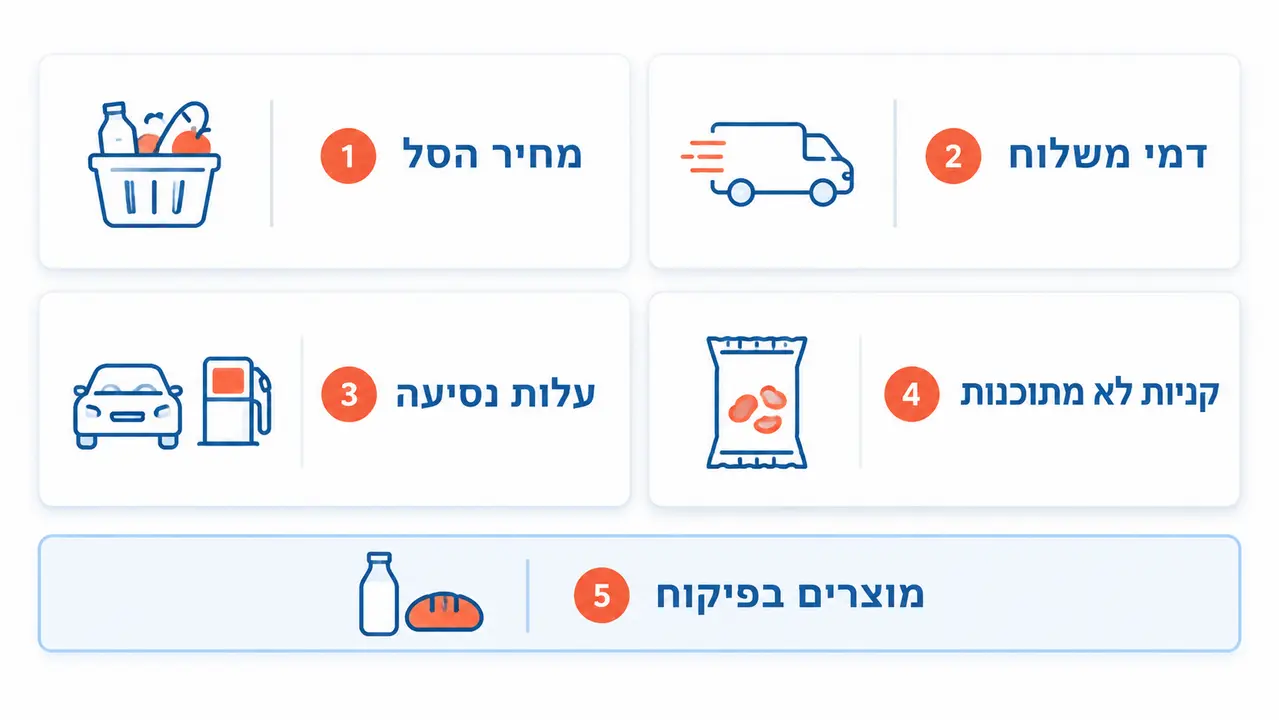 האם קניות בסופרמרקט אונליין יקרות יותר מקניה בחנות
