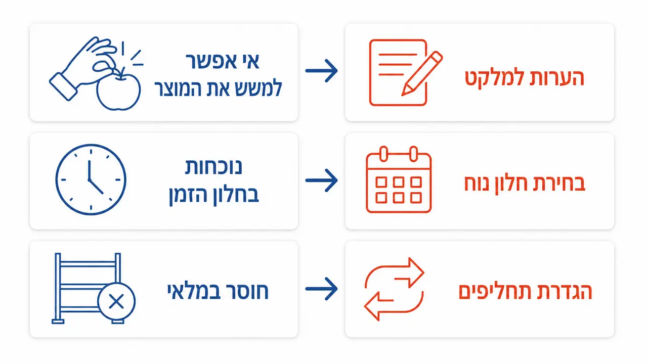 חסרונות קנייה אונליין ואיך מצמצמים אותם