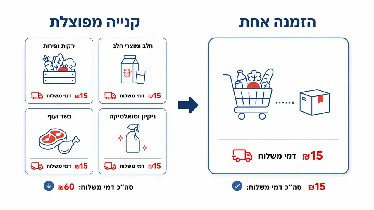 השוואה בין סופרמרקט אונליין לירקן נפרד
