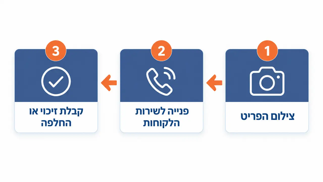 פרי פגום שהגיע במשלוח - מה עושים